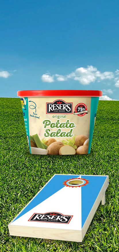 resers products and cornhole game - mobile image